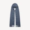 Herren-Schal mit Kapuze in Blau