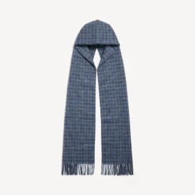 Herren-Schal mit Kapuze in Blau