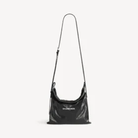 Herren-Shopper mit Staubbeutel, Crossbody-Tasche, mittelgross, in Schwarz