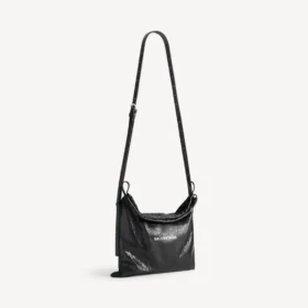 Herren-Shopper mit Staubbeutel, Crossbody-Tasche, mittelgross, in Schwarz