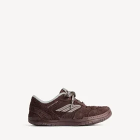 Herren-Sneaker «Hamptons» aus Wildleder in Dunkelbraun/Grau