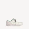Herren-Sneaker «Hamptons» mit mittlerem Used-Look in Beige/Grün