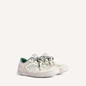 Herren-Sneaker «Hamptons» mit mittlerem Used-Look in Beige/Grün