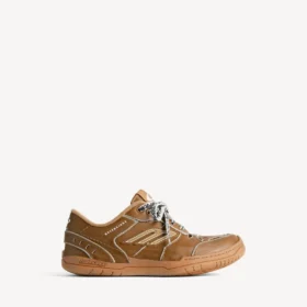 Herren-Sneaker «Hamptons» mit mittlerem Used-Look in Camel