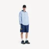 Herren-Sneaker mit Farbverlauf aus Mesh in Schwarz/Blau/Grau