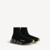 Herren-Sneaker «Speed 2.0» mit vollständig transparenter Sohle aus recyceltem Strick in Schwarz/Khaki Herren-Sneaker «Speed 2.0» mit vollständig transparenter Sohle aus recyceltem Strick in Schwarz/Khaki