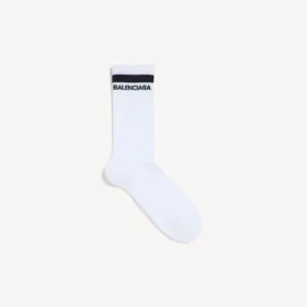 Herren-Socken mit Logo in Weiss/Schwarz
