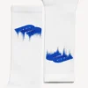 Herren-Socken «Wet Brush» in Weiss/Blau
