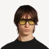 Herren-Sonnenbrille «Daily Pilot» in Schwarz/Gelb