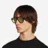 Herren-Sonnenbrille «Daily Pilot» in Schwarz/Gelb