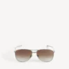 Herren-Sonnenbrille «Monday Pilot» in hellem Ruthenium