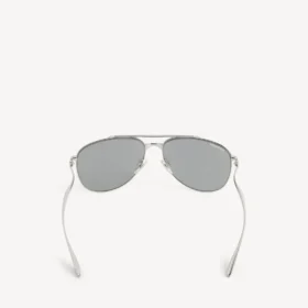 Herren-Sonnenbrille «Monday Pilot» in hellem Ruthenium
