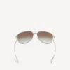 Herren-Sonnenbrille «Monday Pilot» in hellem Ruthenium