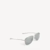 Herren-Sonnenbrille «Monday Pilot» in hellem Ruthenium