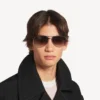 Herren-Sonnenbrille «Monday Pilot» in hellem Ruthenium
