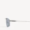 Herren-Sonnenbrille «Tag 3.0» mit D-Rahmen in Silber