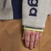 Herren-Strickjacke mit Reissverschluss von «Bodies» in Grau/Marineblau