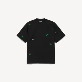 Herren-T-Shirt «520 Stickers» in mittlerer Passform in Schwarz/Grün