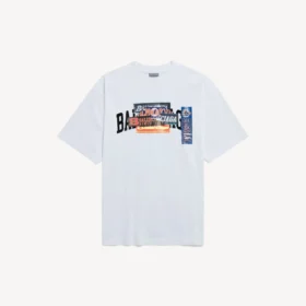 Herren-T-Shirt «Bumper Stickers» in mittlerer Passform, weiss