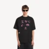 Herren-T-Shirt «i<3 u» in schwarzer Medium-Passform Herren-T-Shirt «i<3 u» in schwarzer Medium-Passform