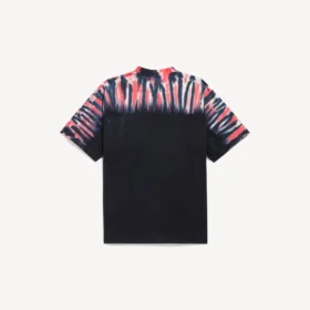 Herren-T-Shirt in schwarzer Farbe mit «Extreme Tie-Dye»-Motiv und mittlerer Passform
