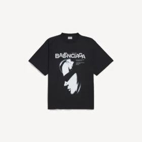 Herren-T-Shirt «Lady in Shades» in Oversize-Passform, schwarz