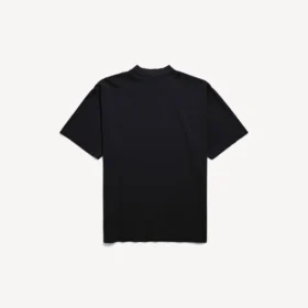 Herren-T-Shirt «Messy Spray» in mittlerer Passform in Schwarz