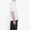 Herren-T-Shirt mit Balenciaga-Logo-Aufdruck, bequem, kurzärmelig, weiss 612966TIV549040