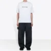 Herren-T-Shirt mit Balenciaga-Logo-Aufdruck, bequem, kurzärmelig, weiss 612966TIV549040
