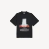 Herren-T-Shirt «The Door» in Oversize-Passform, schwarz