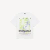 Herren-T-Shirt «The Window» in mittlerer Passform, weiss