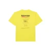 Herren-T-Shirt von Balenciaga, chemisch zu reinigen, kastenförmiger Schnitt, Logo-Aufdruck, locker sitzend, kurzärmelig, gelb 651795TKVF87175
