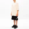 Herren-T-Shirt von Balenciaga mit gesticktem Logo, Rundhalsausschnitt, kurzärmelig, cremeweiss 641614TJV829757
