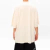 Herren-T-Shirt von Balenciaga mit gesticktem Logo, Rundhalsausschnitt, kurzärmelig, cremeweiss 641614TJV829757