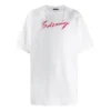 Herren-T-Shirt von Balenciaga mit Logo-Aufdruck, kurzärmelig, weiss 583214TFV639783