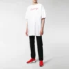 Herren-T-Shirt von Balenciaga mit Logo-Aufdruck, kurzärmelig, weiss 583214TFV639783