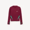 Herren-Techwear-Langarm-Top in Burgunderrot/Aqua Herren-Techwear-Langarm-Top in Burgunderrot/Aqua