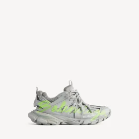 Herren-Track-Signature-Sneaker in Grau/Neongelb