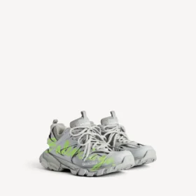 Herren-Track-Signature-Sneaker in Grau/Neongelb