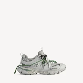 Herren-Track-Sneaker mit Schnürung in Grau/Gelb/Weiss/Marineblau