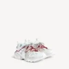 Herren-Track-Sneaker mit Schnürung in Weiss/Rot/Grau/Schwarz