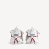Herren-Track-Sneaker mit Schnürung in Weiss/Rot/Grau/Schwarz