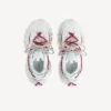 Herren-Track-Sneaker mit Schnürung in Weiss/Rot/Grau/Schwarz