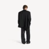 Herren-Trainingshose in Schwarz/Burgunderrot