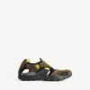 Herren-Wandersandale als Sneaker in Taupe/Schwarz/Neongelb