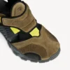 Herren-Wandersandale als Sneaker in Taupe/Schwarz/Neongelb