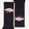 Herren-Wet-Brush-Socken in Pink/Schwarz