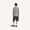 Herrenhemd in Regular Fit in Weiss/Schwarz