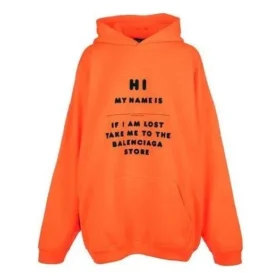 Hi My Name Is Hoodies «Fluorescent Orange Black» 651799TKVK57513