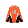 Hockey-T-Shirt mit Einsätzen und langen Ärmeln «Orange» 657105TKV247074